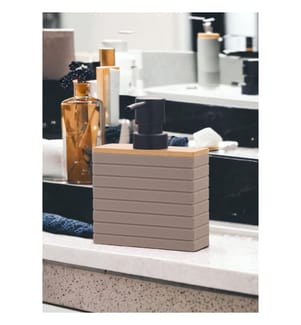 Dispenser di sapone, marrone, 100% poliresina