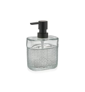 Dispenser di sapone, trasparente, 100% vetro