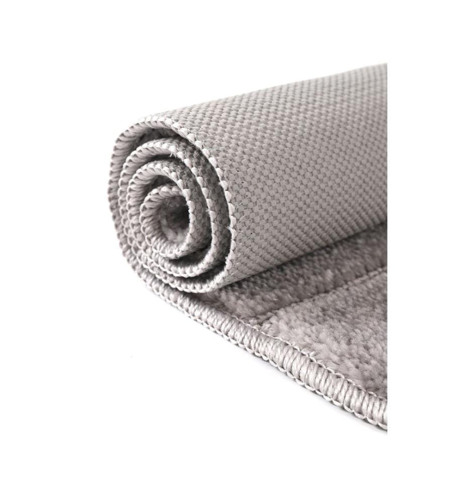 Bathmat Set, 2 Pieces, Grey, 100% POLYPROPYLENE