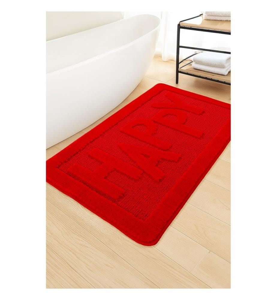 Bathmat, Red, 100% POLYPROPYLENE