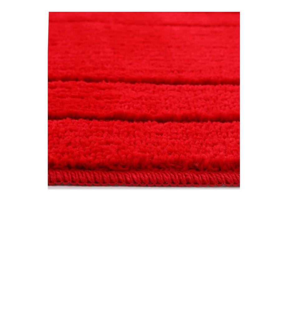 Bathmat Set, 2 Pieces, Red, 100% POLYPROPYLENE