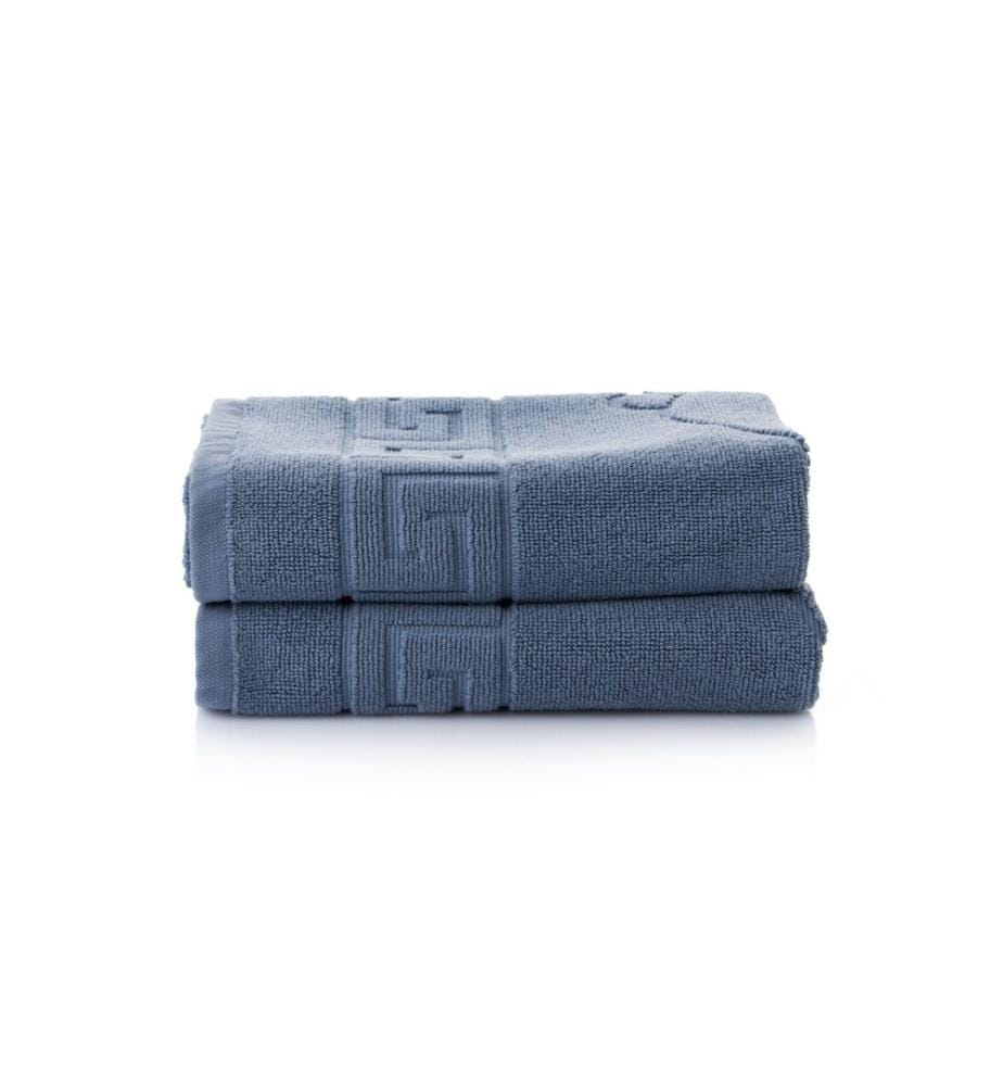 Bathmat Set, 2 Pieces, Indigo, 100% COTTON