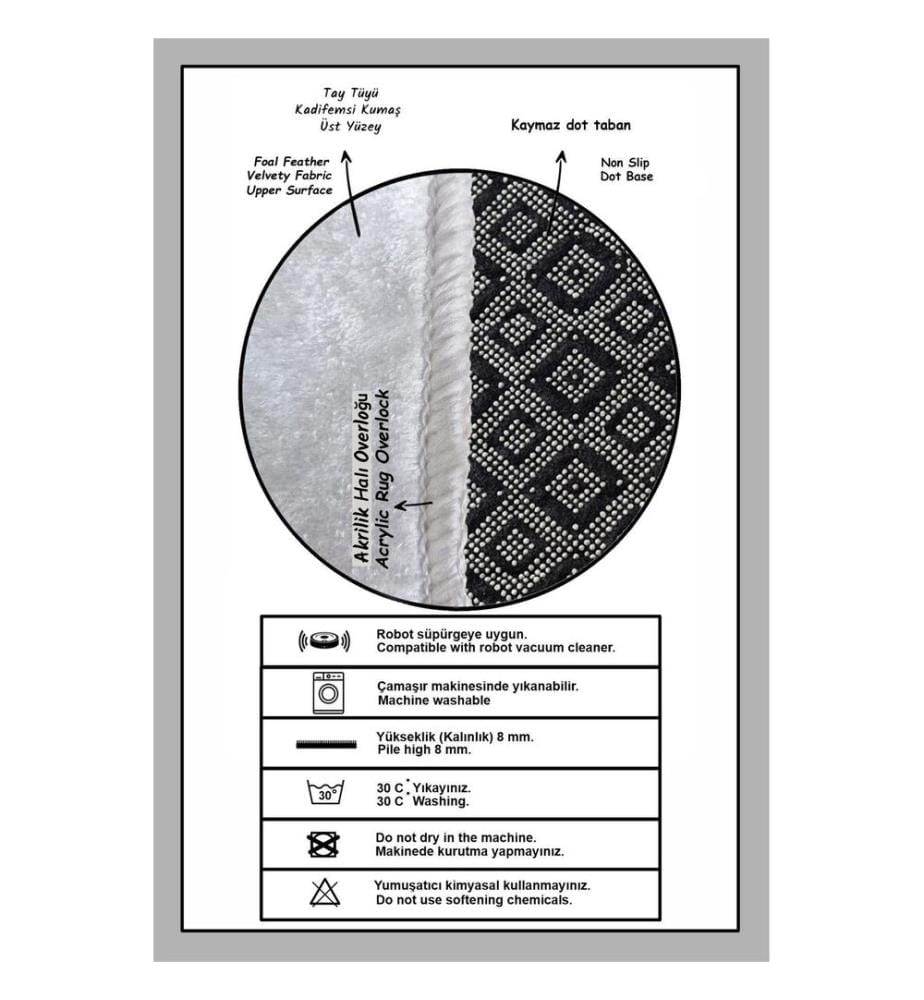 Bathmat Set, 3 Pieces, Ecru, 100% POLYESTER