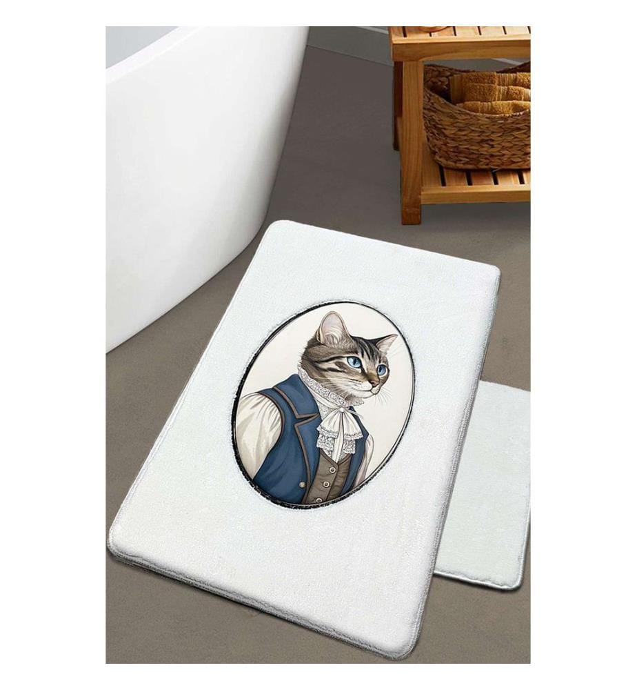 Bathmat Set, 2 Pieces, Ecru, 100% POLYESTER
