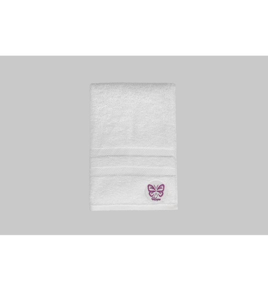 Serviette de bain, blanche, 100% COTON