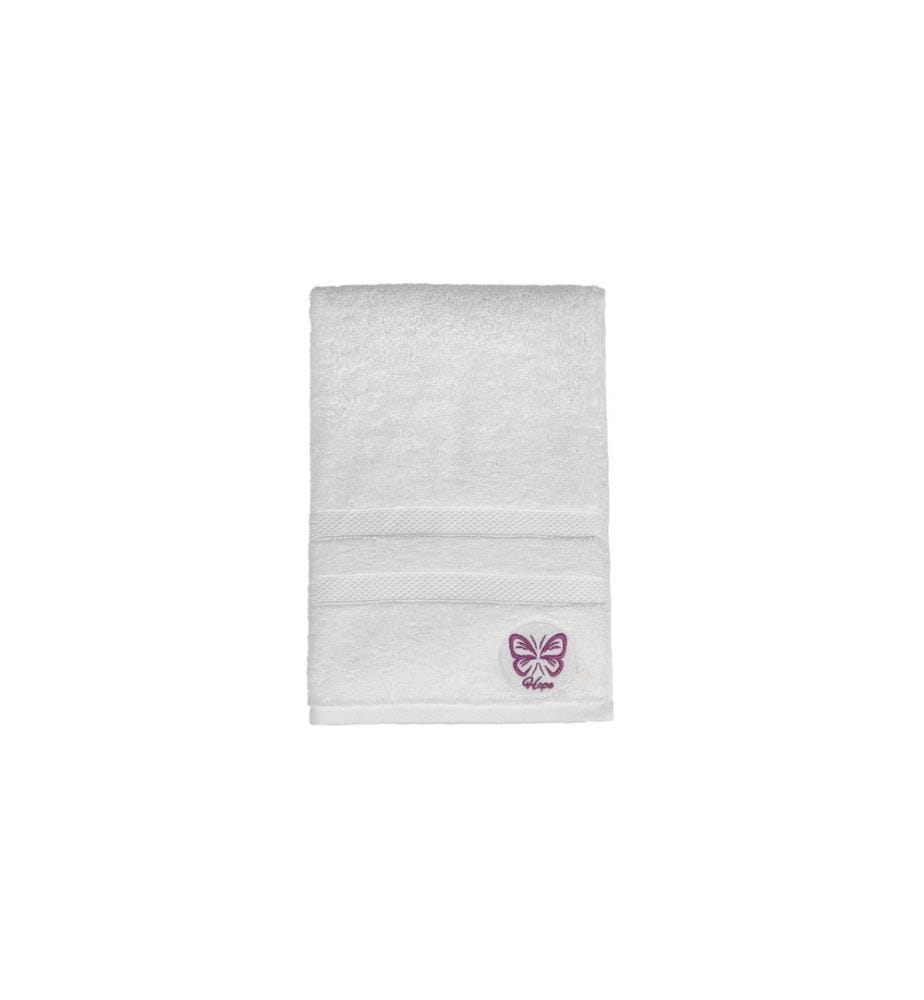 Serviette de bain, blanche, 100% COTON