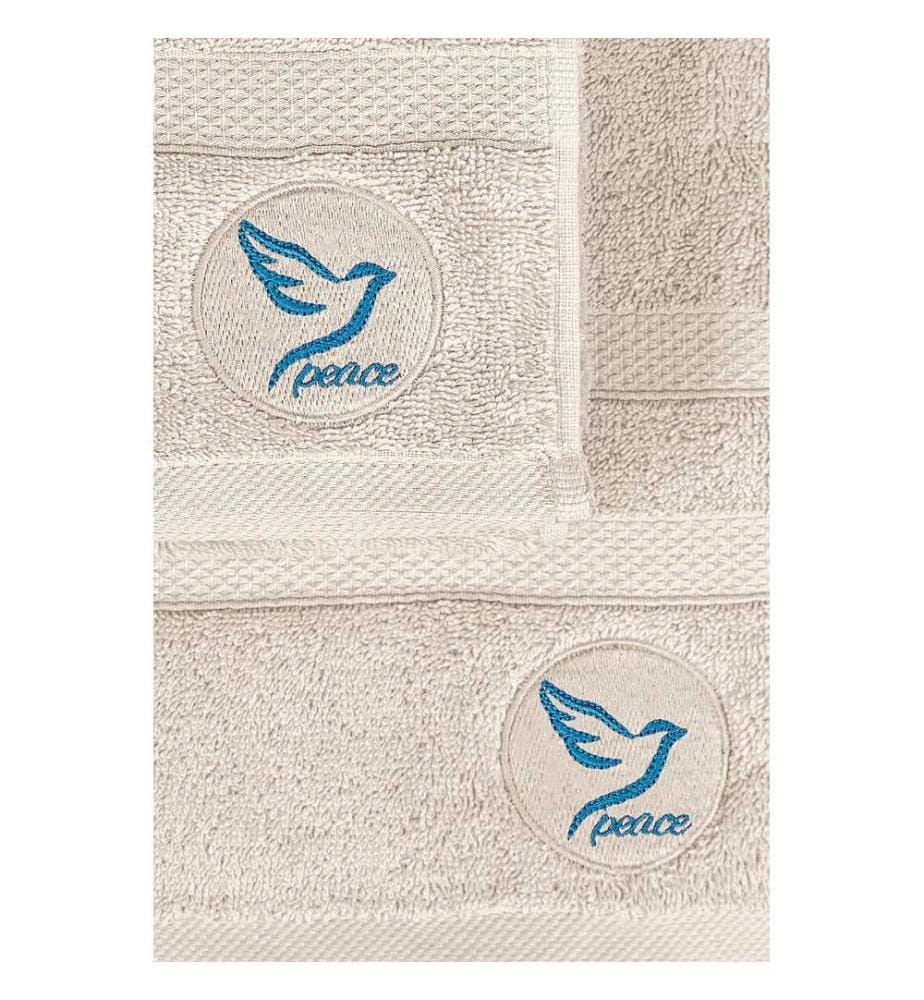 Asciugamano da bagno, beige, 100% cotone