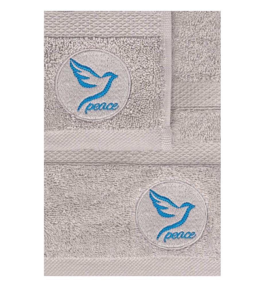 Asciugamano da bagno, grigio, 100% cotone