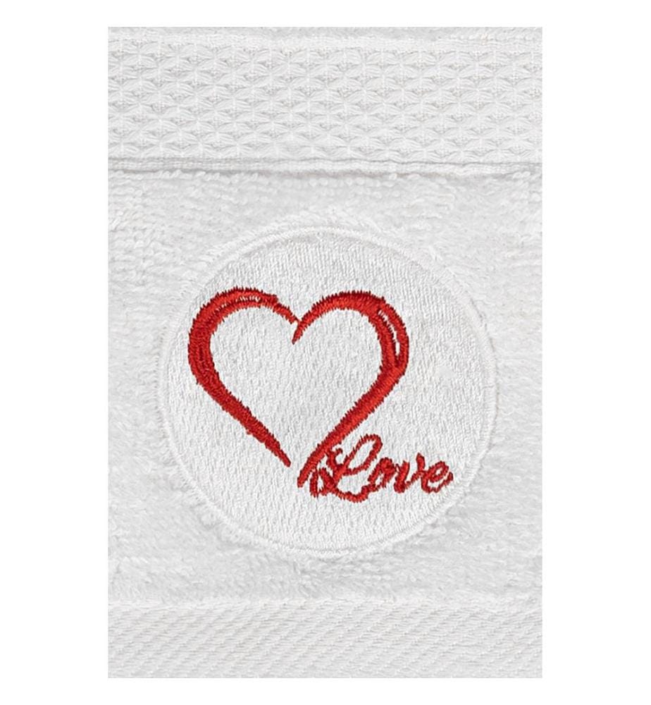 Asciugamano, bianco, 100% cotone