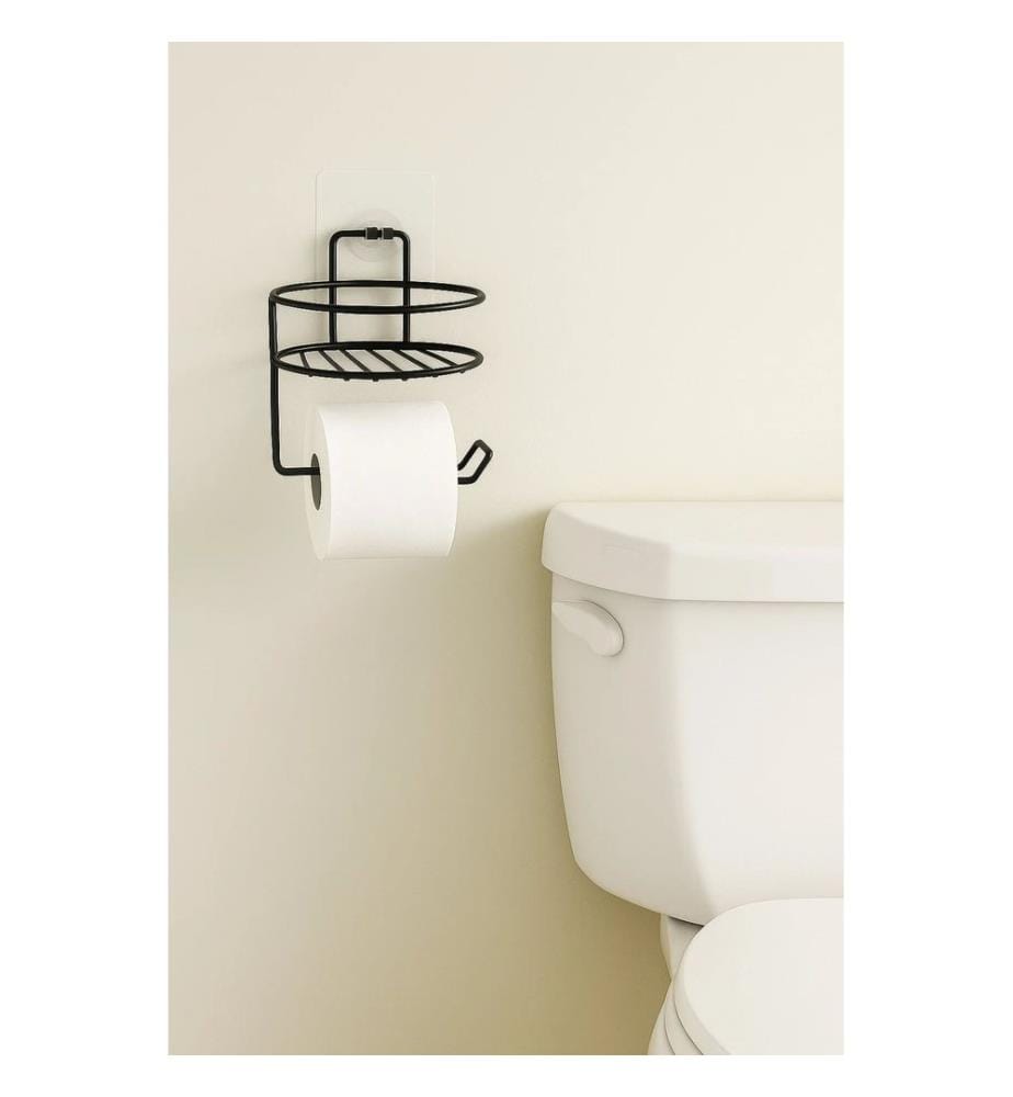Toilettenpapierhalter, schwarz, 100 % Metall