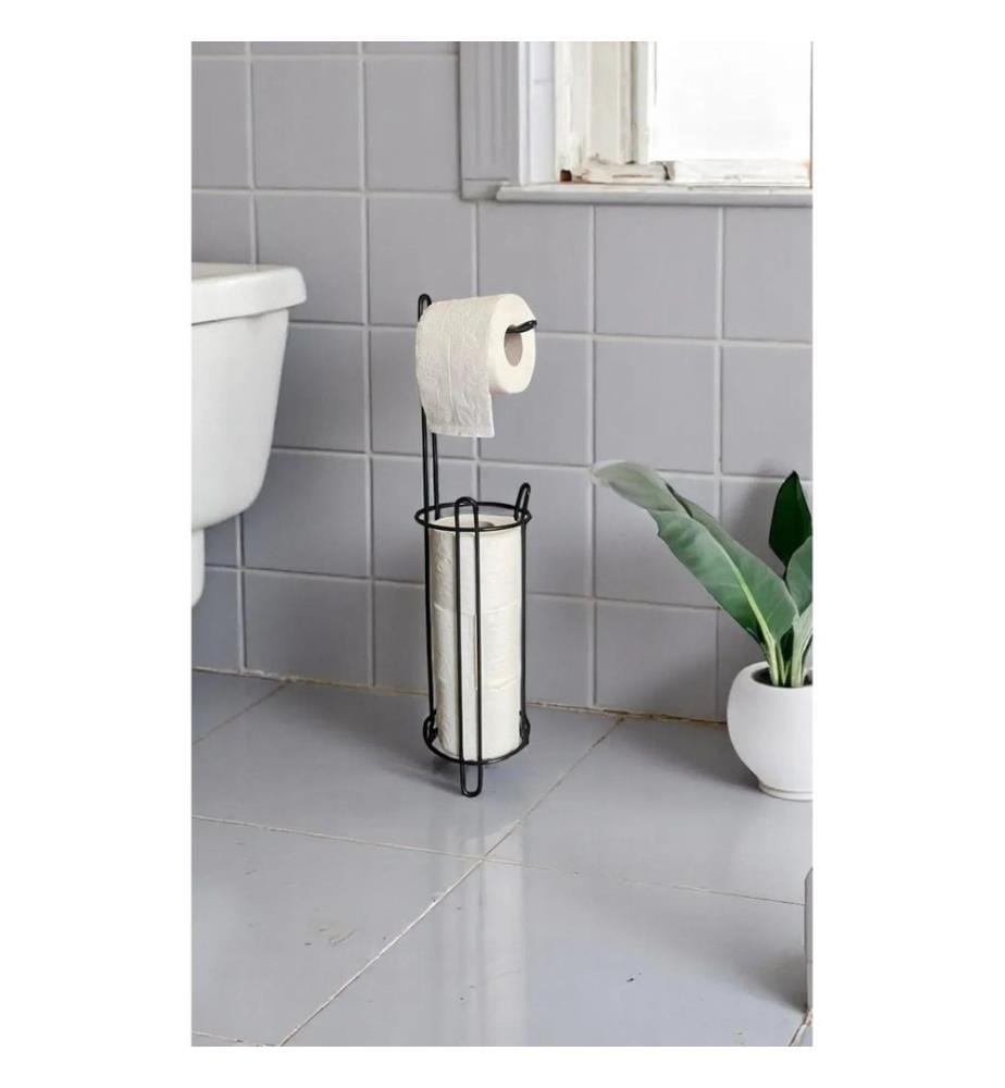 Toilettenpapierhalter, schwarz, 100 % Metall