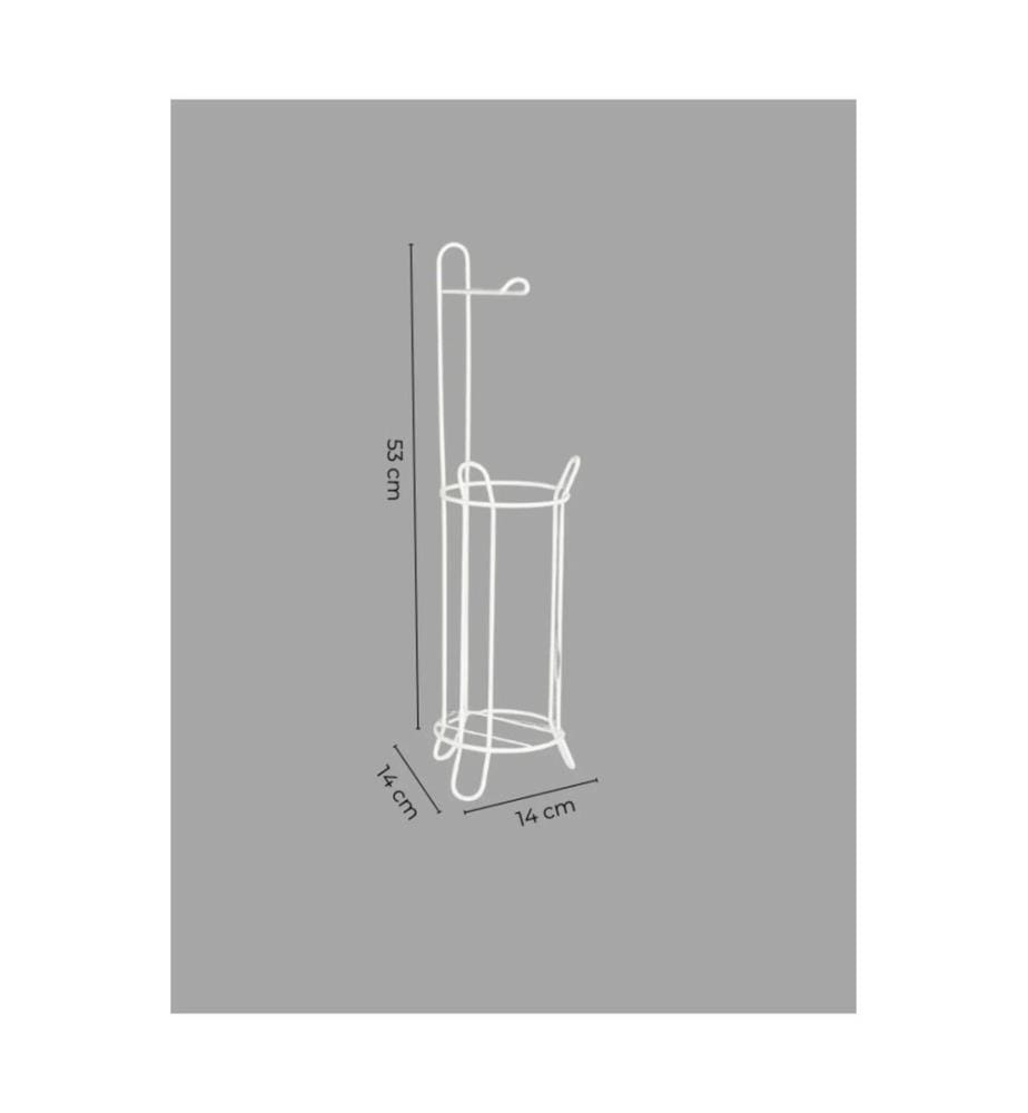 Toilettenpapierhalter, weiss, 100 % Metall