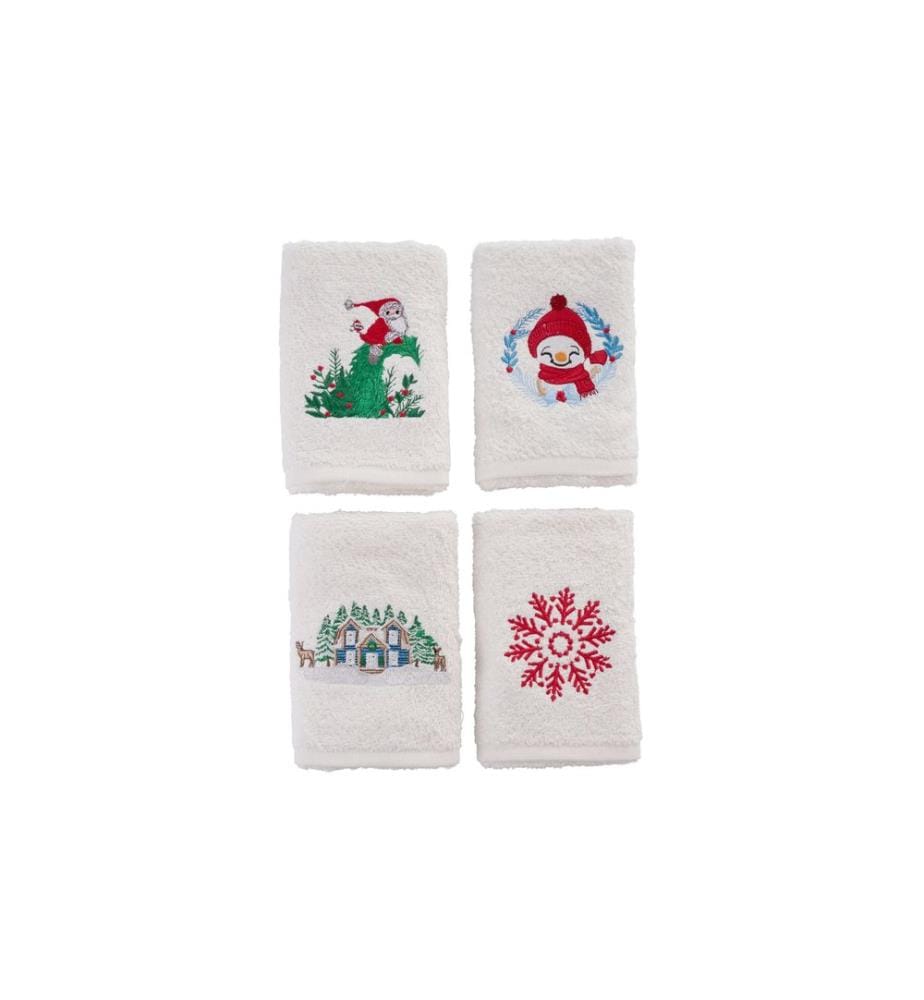 Wash Towel Set, 4 Pieces, Multicolor, 100% COTTON