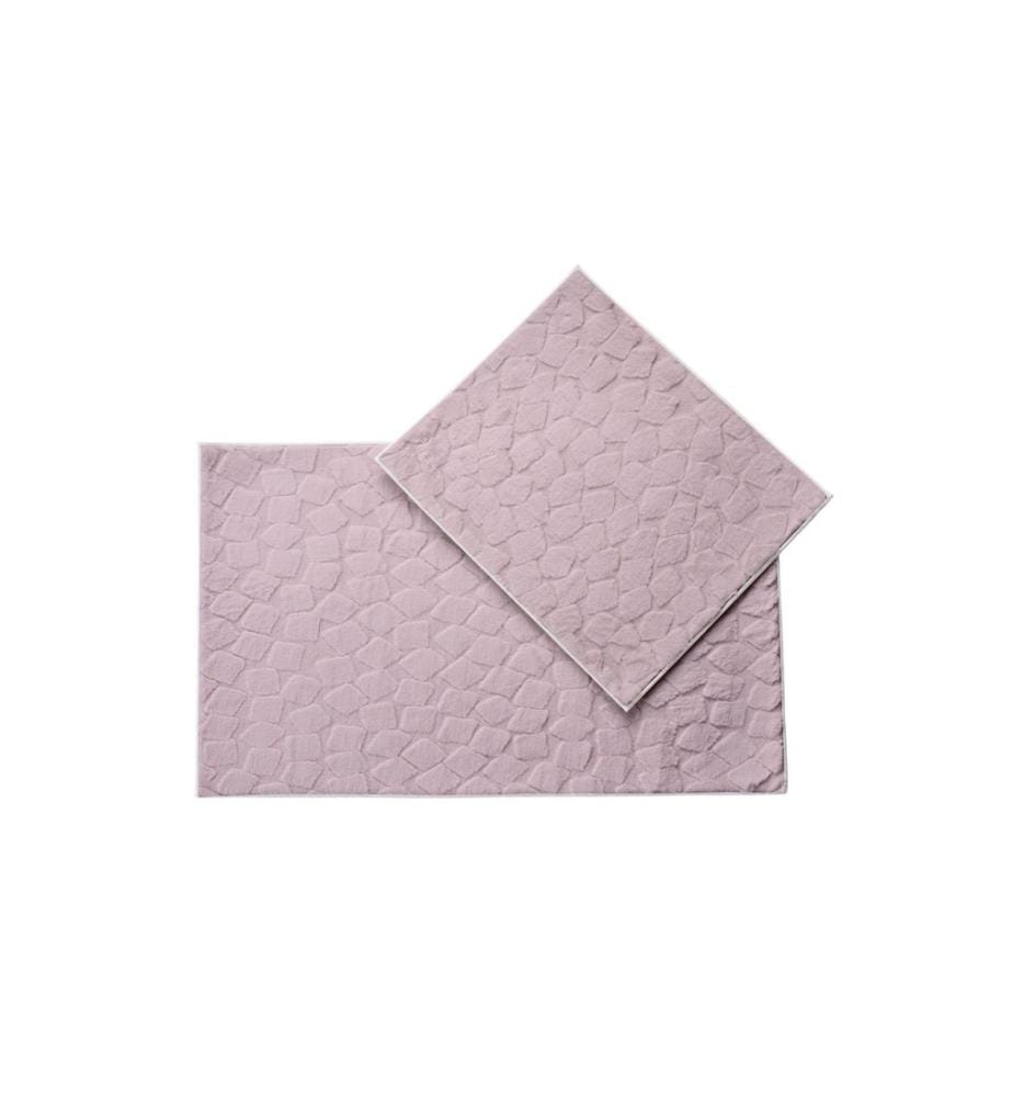 Badematten-Set, 2-teilig, Rosa, 100 % Polyester