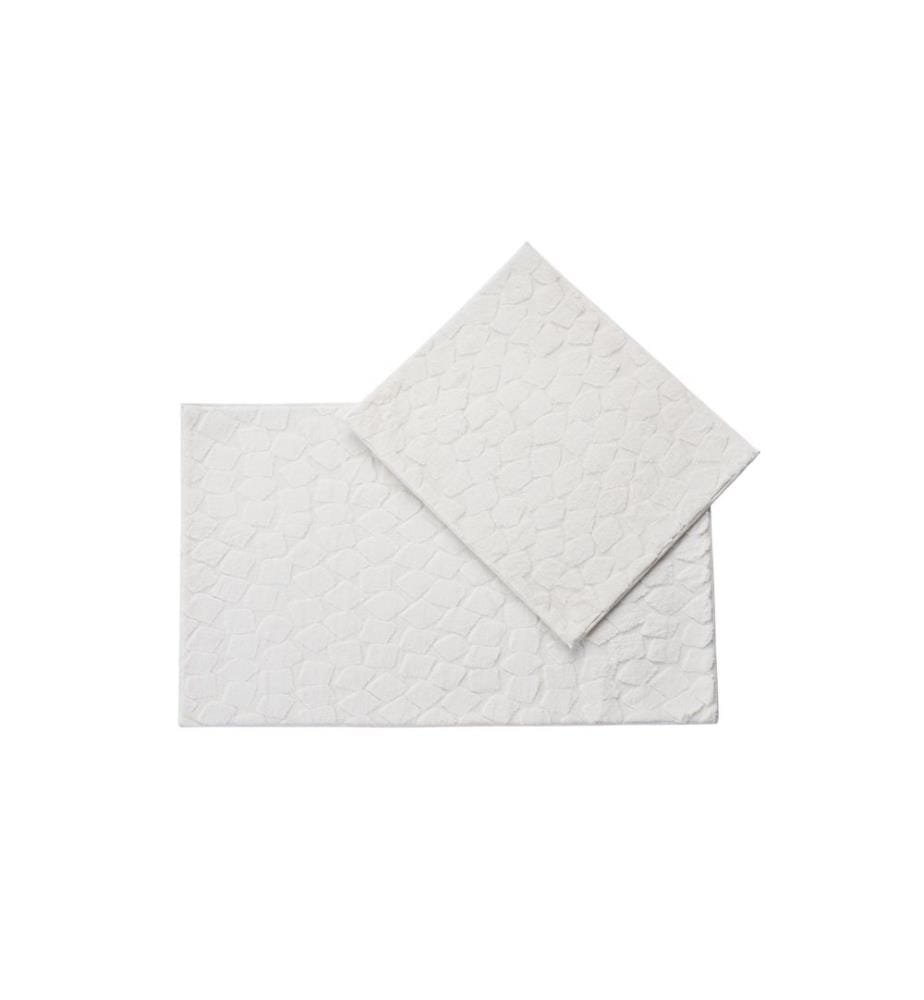 Bathmat Set, 2 Pieces, Ecru, 100% POLYESTER