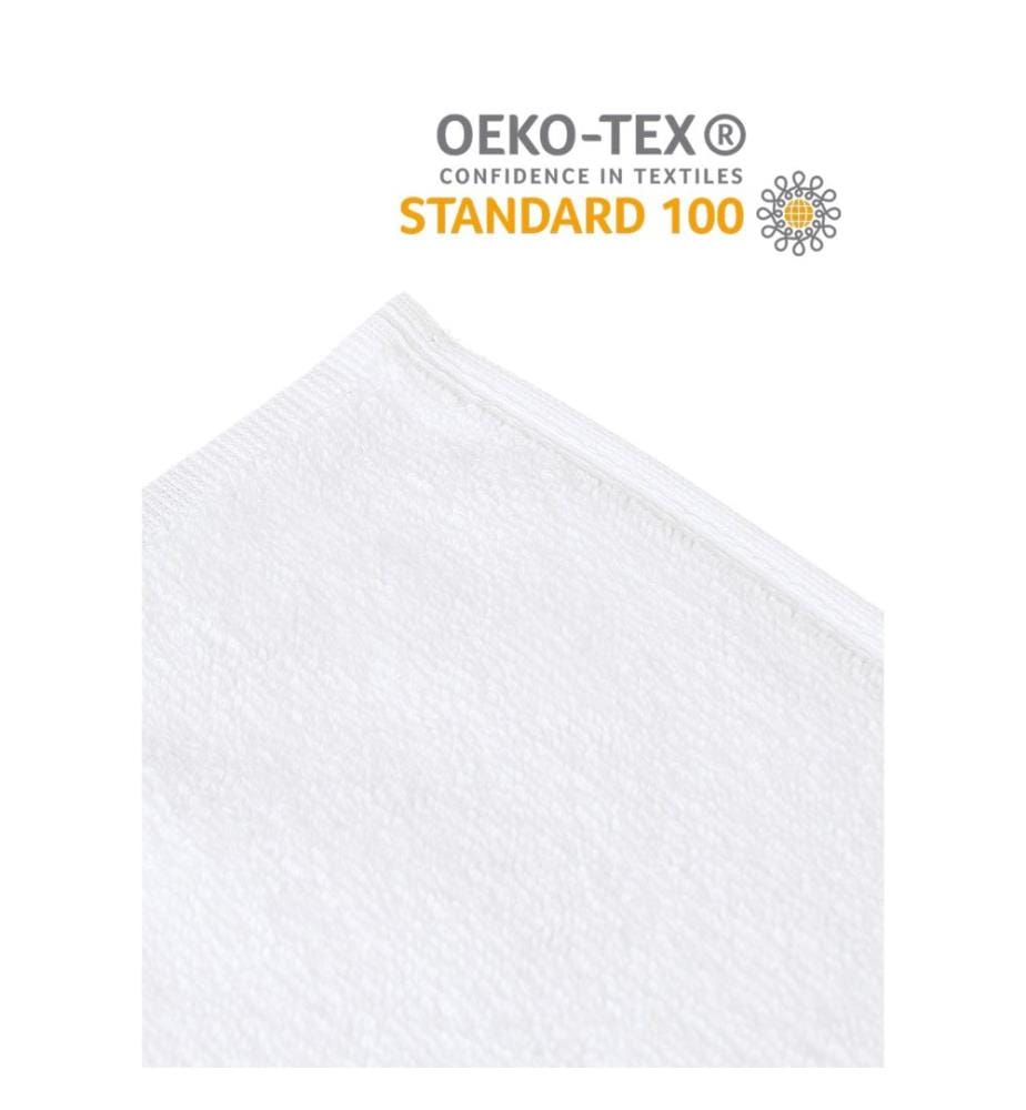 Ensemble de 6 serviettes de toilette, 100 % coton, gris et noir.
