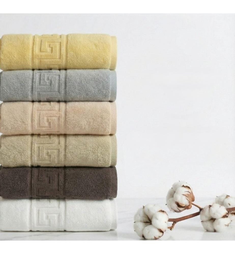 Ensemble de 6 serviettes de toilette, 100 % coton, assorties
