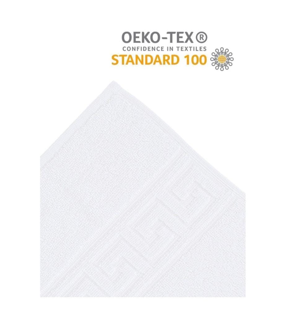 Ensemble de 4 serviettes de toilette et de bain, 100 % coton, blanc