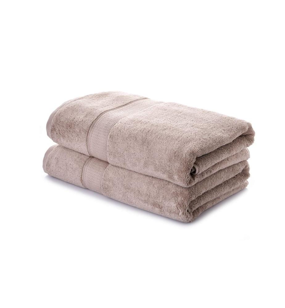 Ensemble de serviettes de bain, 2 pièces, 100 % coton modal, motif vison