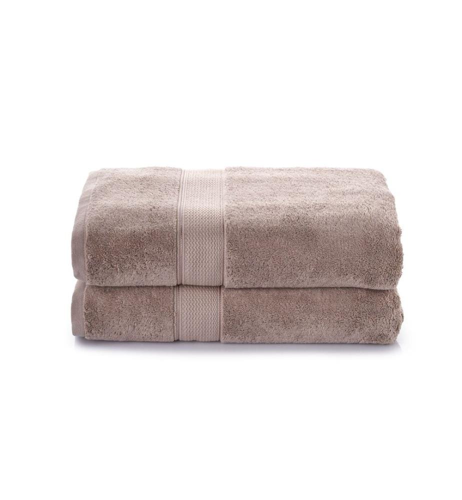 Ensemble de serviettes de bain, 2 pièces, 100 % coton modal, motif vison