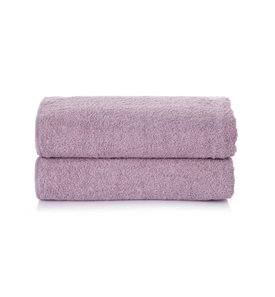 Ensemble de serviettes de bain, 2 pièces, 100 % coton, rose poudré