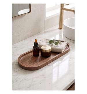 Vassoio da bagno, 100% vetro, rovere