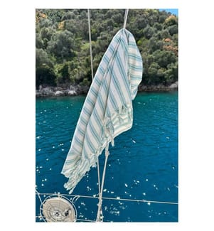 Fouta, Strandtuch, 100% BAUMWOLLE, Mint