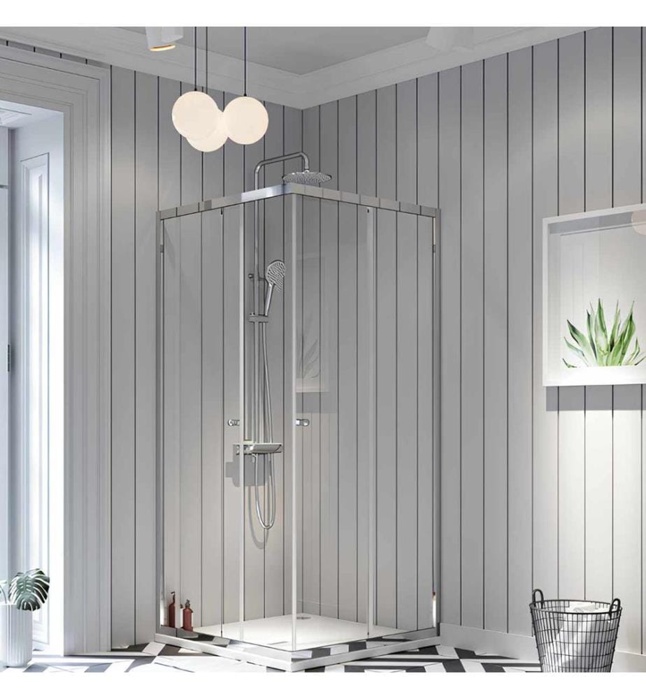 Ensemble de robinetterie de douche, 100% CHROME, Chrome