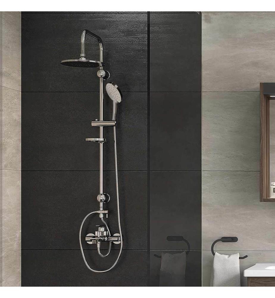 Ensemble de robinetterie de douche, 100% CHROME, Chrome