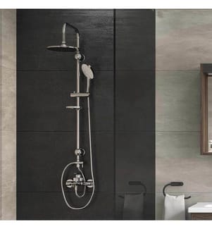 Ensemble de robinetterie de douche, 100% CHROME, Chrome