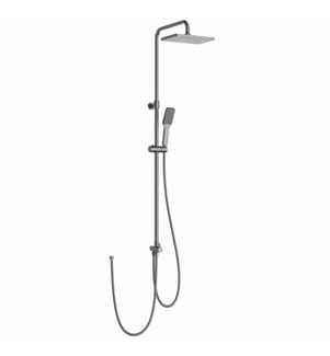 Ensemble de robinetterie de douche, 100 % chromé, gris