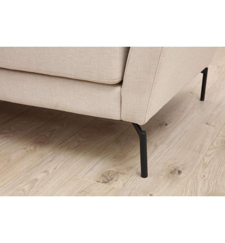 3-Sitz-Sofa, Creme, Gestell aus Buchenholz - Spanplatte, Polyestergewebe