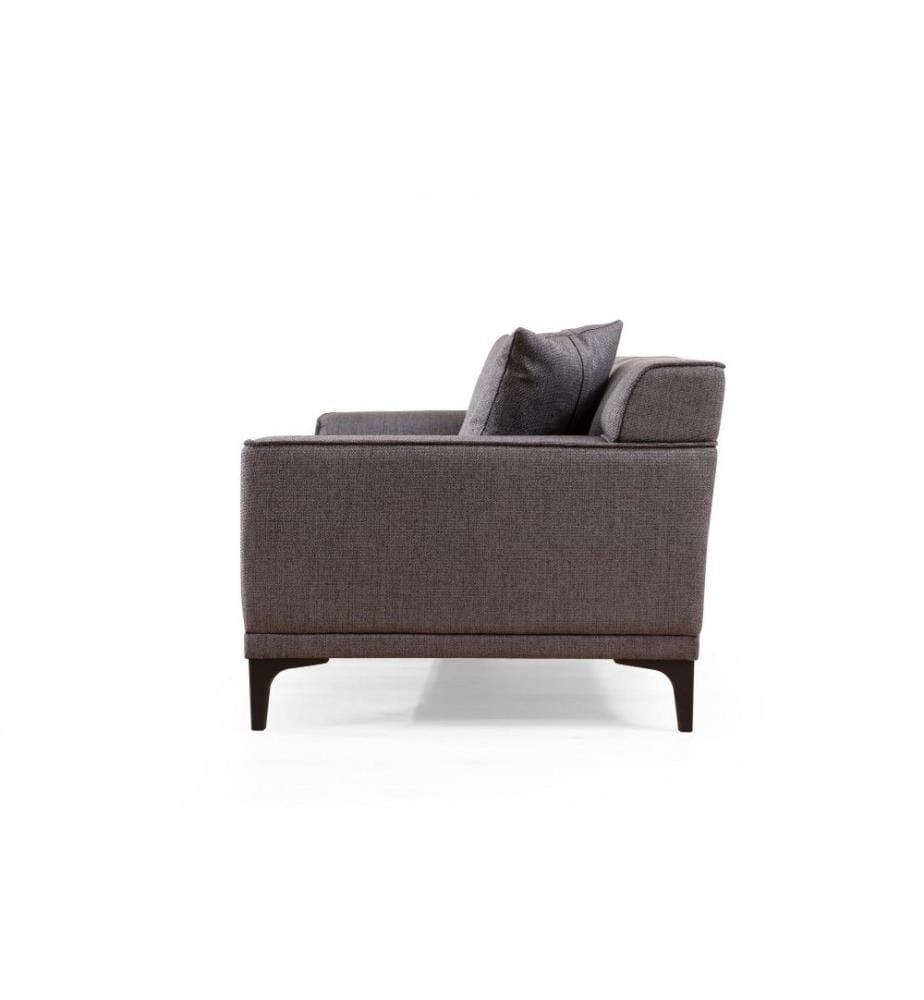 2-Sitz-Sofa, Anthrazit, Gestell aus Buchenholz - Spanplatte, Polyestergewebe