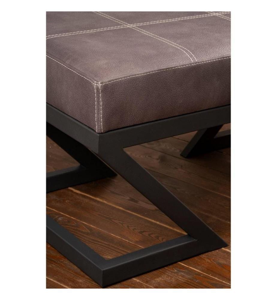 Sessel, Anthrazit, Metallgestell, Pu-Leder-Stoff