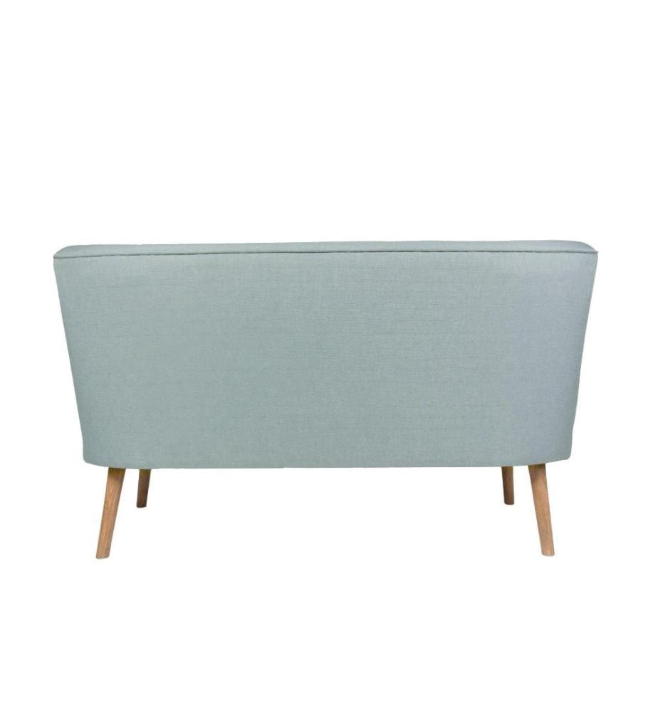 2-Seat Sofa, Indigo Blue, Solid Wood Frame, Polyester Fabric