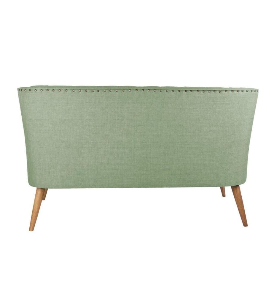 2-Sitz-Sofa, Petrolgrün, Massivholzrahmen, Polyester-Gewebe