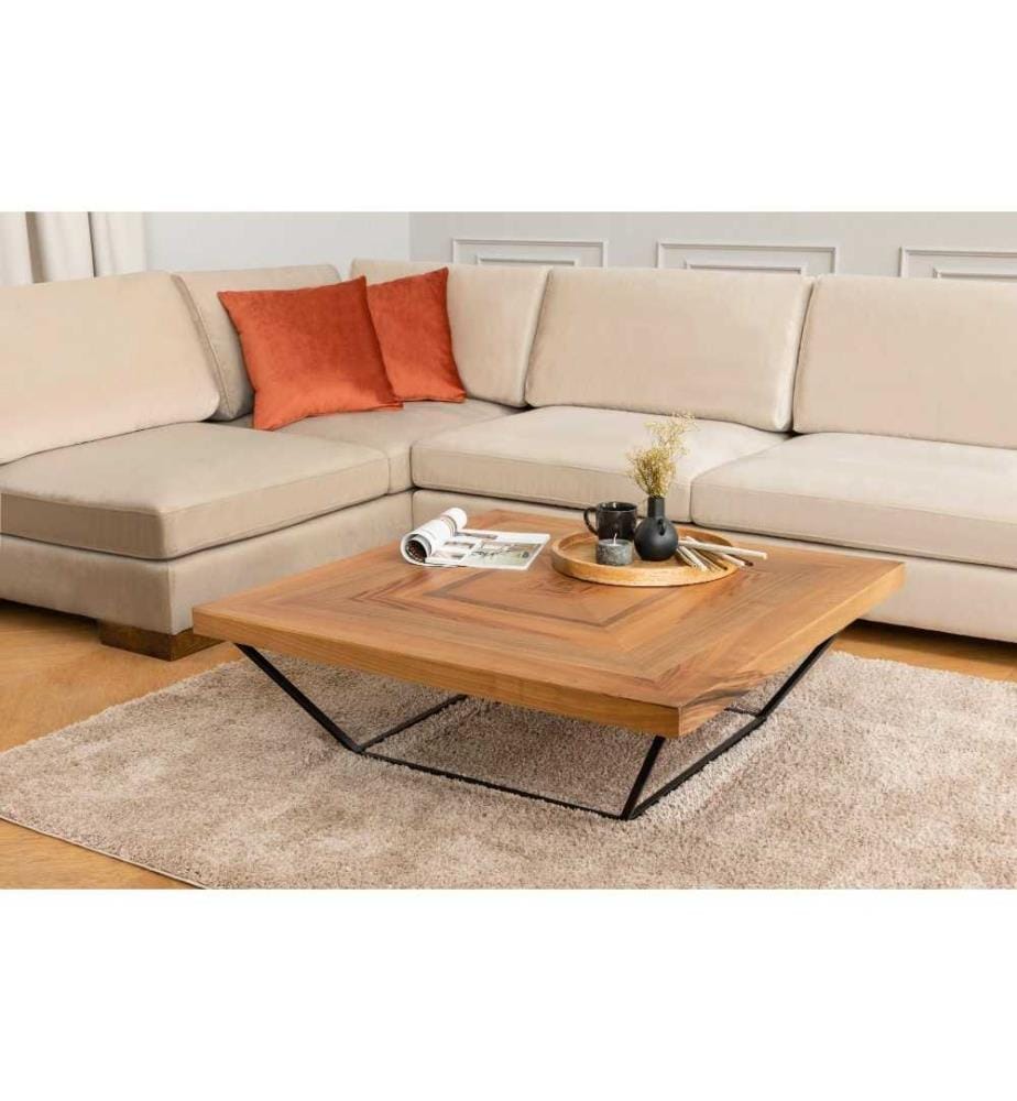 Ecksofa, Beige, Gestell aus Buchenholz - Spanplatte, Stoff aus Polyester