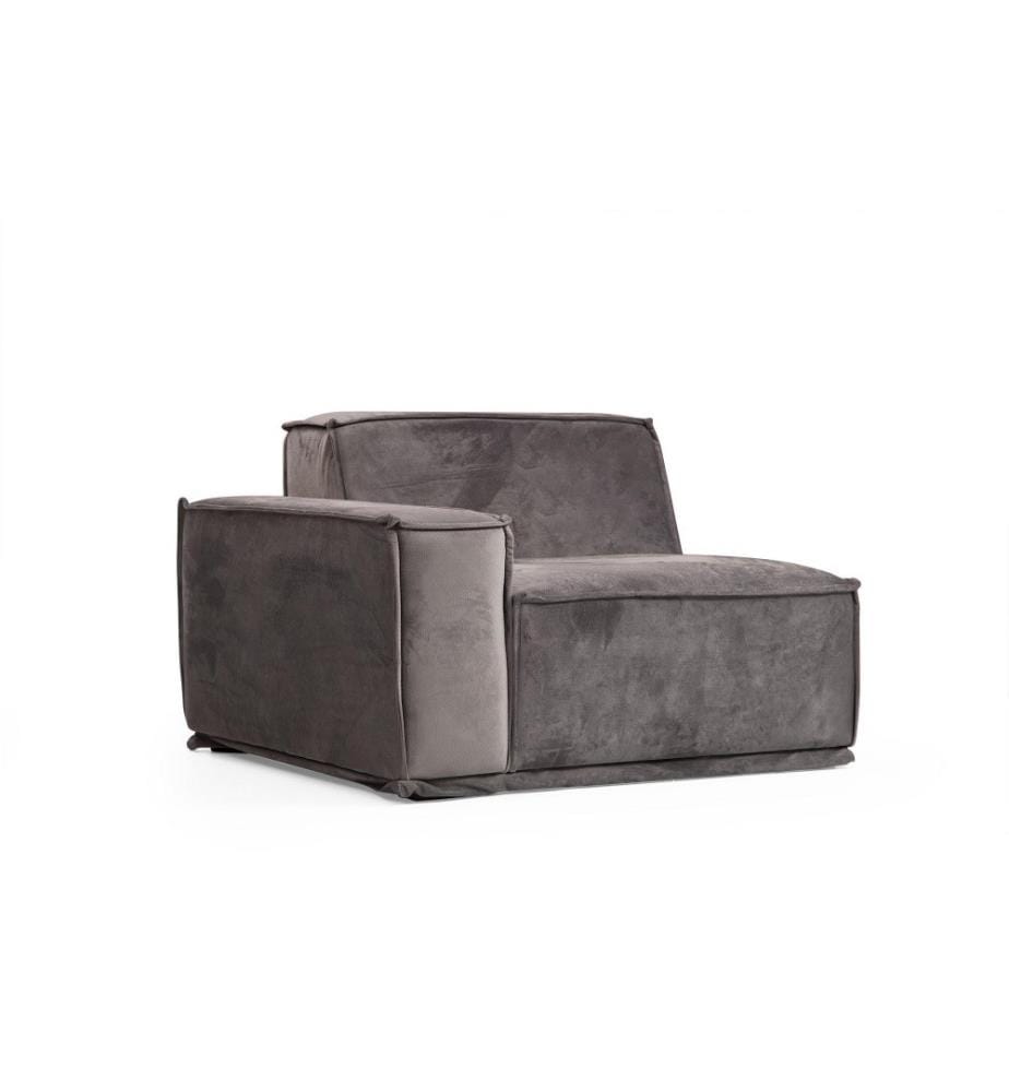 2-Sitz-Sofa, Grau, Gestell aus Buchenholz - Spanplatte, Stoff aus Polyester