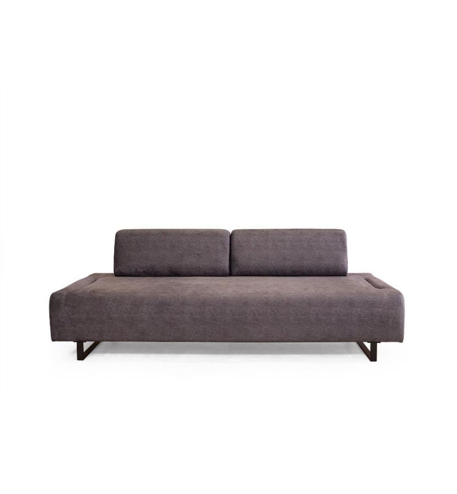 3-Sitz Sofa-Bett, Anthrazit, Buchenholz - Spanplattenrahmen, Polyesterstoff