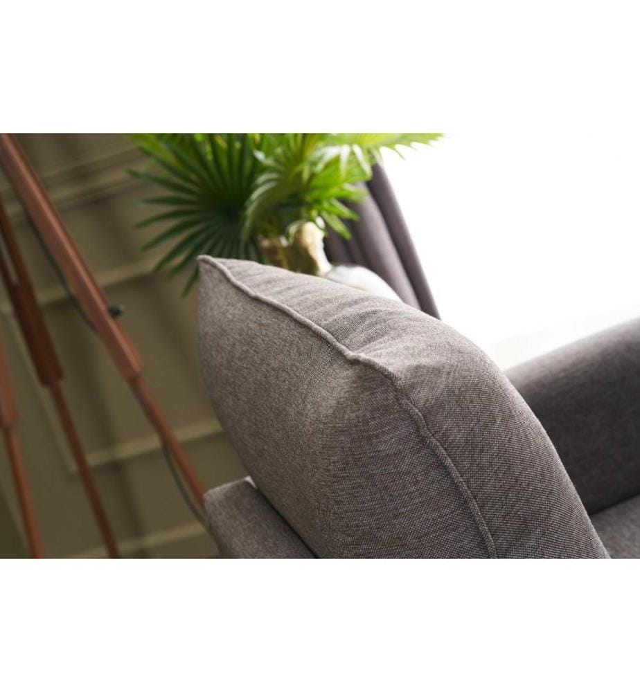 1-Sitz-Sofa, Braun, Tannenholz & MDF-Rahmen, Polyester-Gewebe