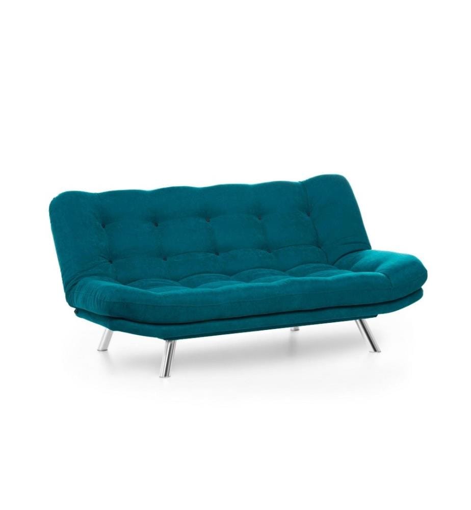 3-Seat Sofa-Bed, Petrol Green, Metal Frame, Electrostatic Powder Paint