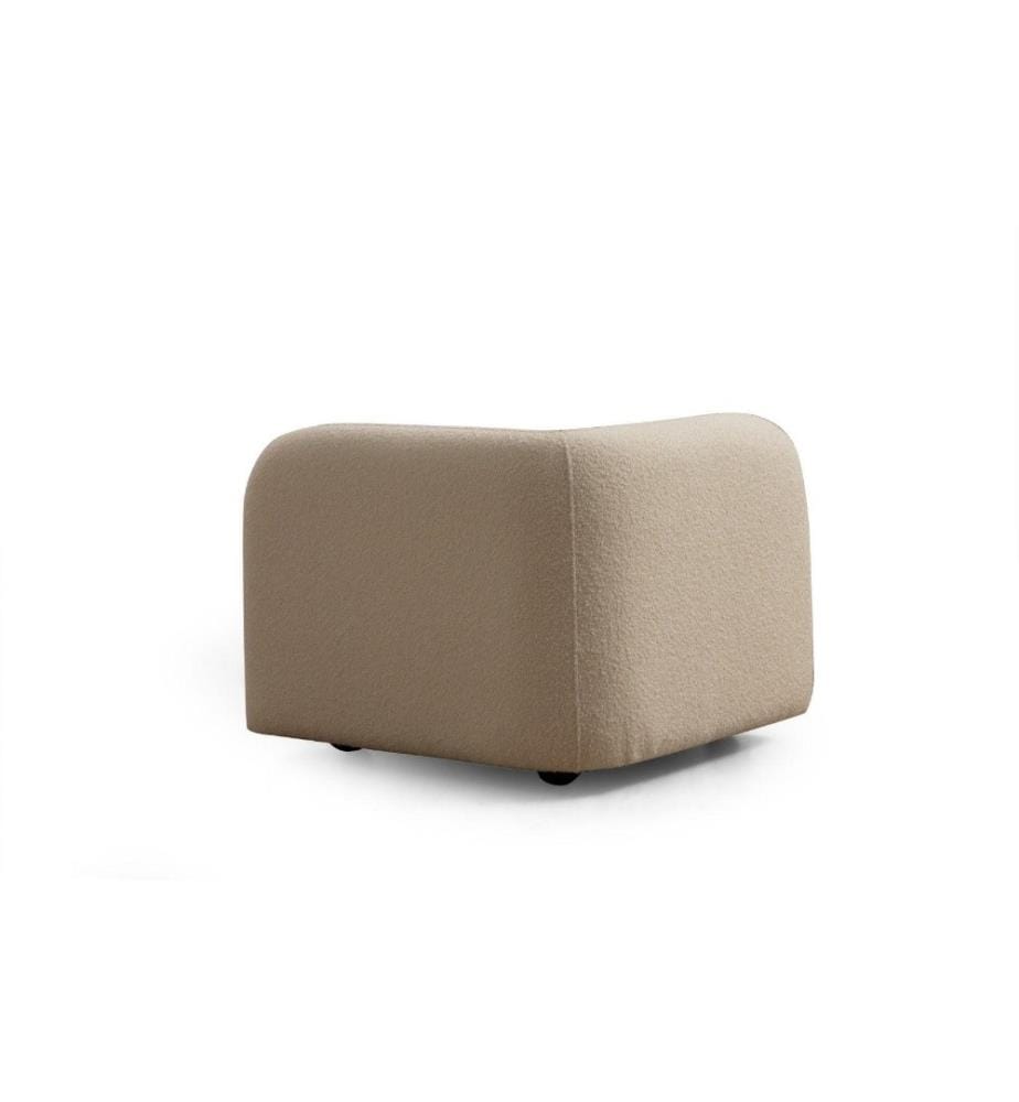 Ohrensessel, Creme, Gestell aus Buchenholz - Spanplatte, Stoff aus Polyester