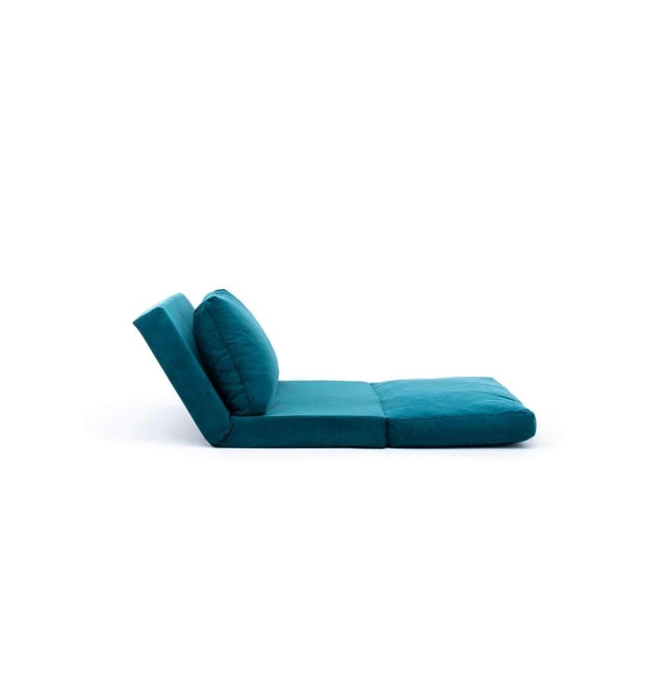 1-Sitz-Sofa-Bett, Grün, Metallrahmen, Polyester-Gewebe-Stoff