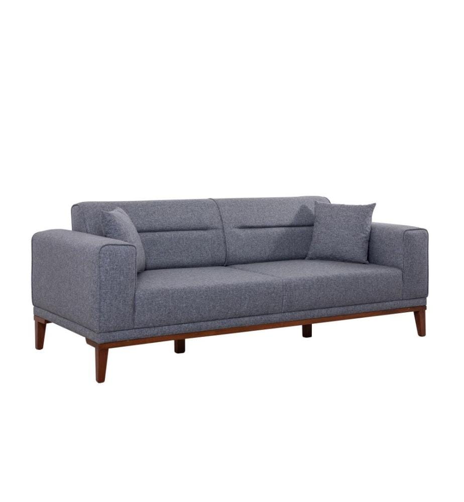 3-Seat Sofa-Bed, Dark Grey, Hornbeam Frame, Polyester Fabric
