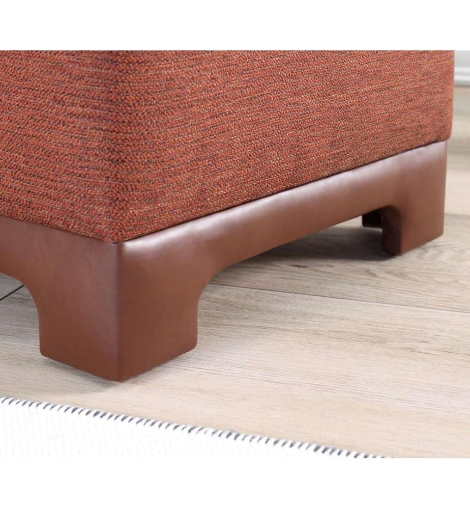 Pouf, rosso piastrelle, 50% COTONE / 50% LINO