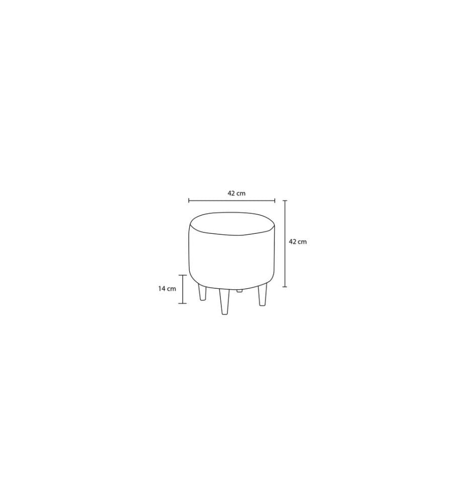 Pouf, blanc, structure : 100 % BOIS, tissu : 100 % POLYESTER ET COTON