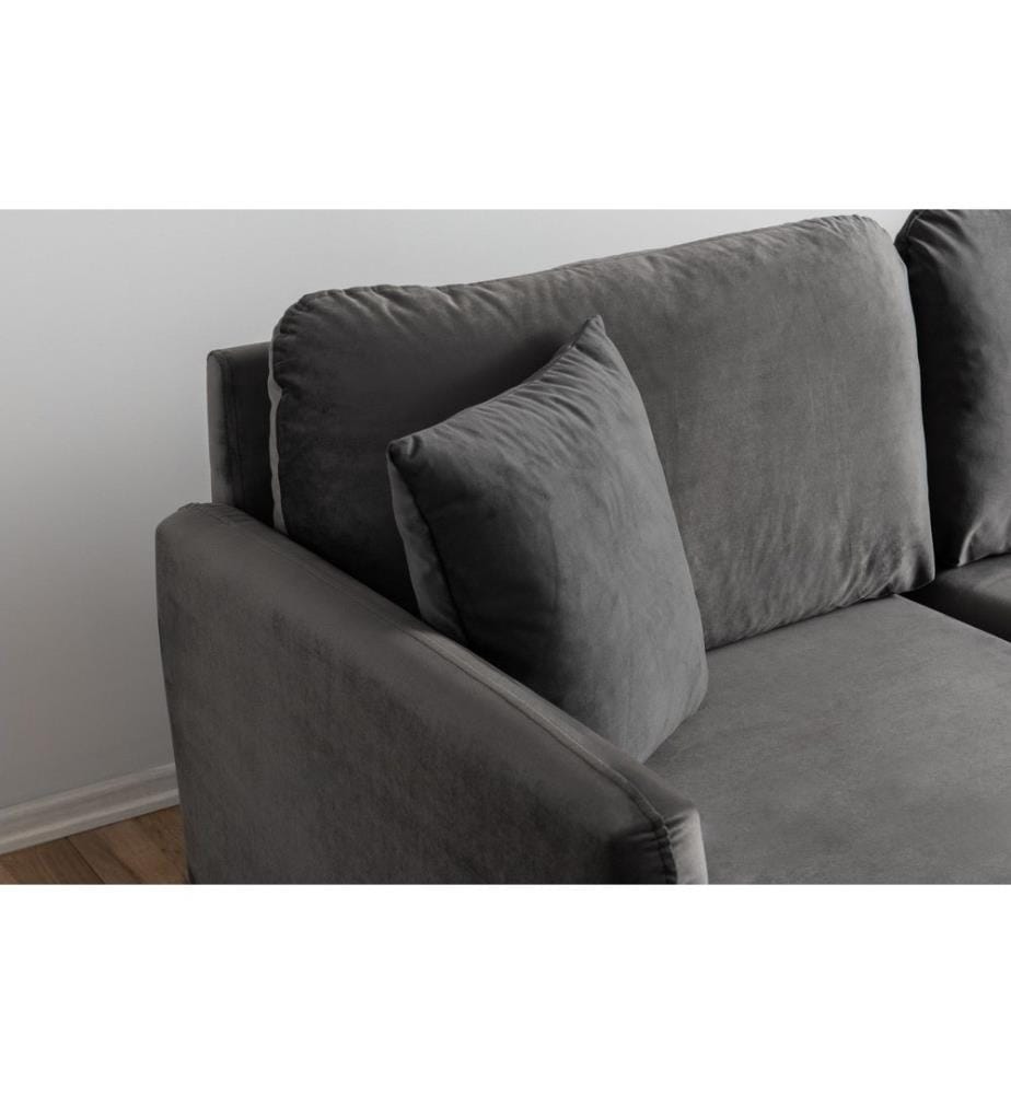 Corner Sofa, Anthracite, Frame: 100% METAL, Fabric: POLYESTER FABRIC