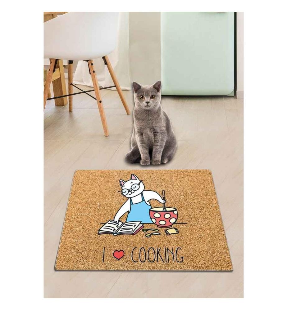 Katzenstreu-Matte, Multicolor, PVC, rutschfeste Unterseite
