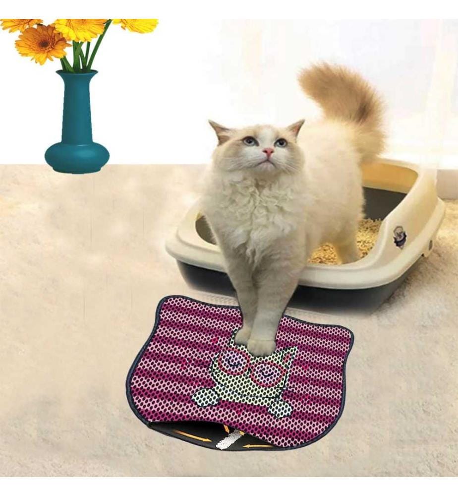 Katzenstreu-Matte, mehrfarbig, 50% Pvc - 50% Polyester