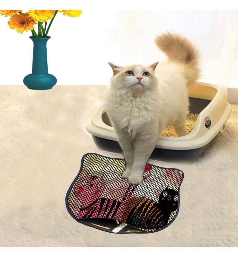 Katzenstreu-Matte, mehrfarbig, 50% Pvc - 50% Polyester